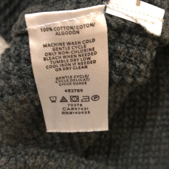 LOFT crew neck charcoal gray sweater S - Picture 7 of 7